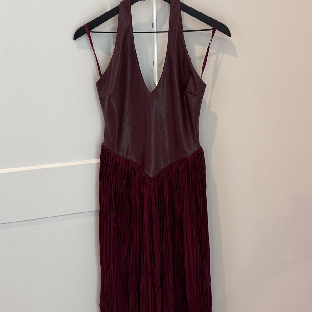 Delfi Collective Rowena Dress In Bordeaux Size Medium $469 - Picture 7 of 11
